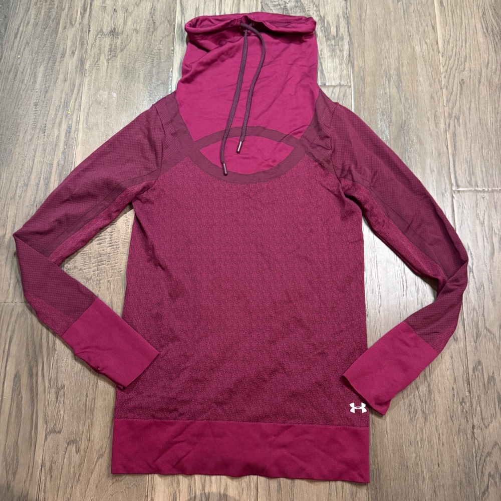 Under Armour Threadborne Cowl Neck Long Sleeve Athletic Shirt Women S HeatGear